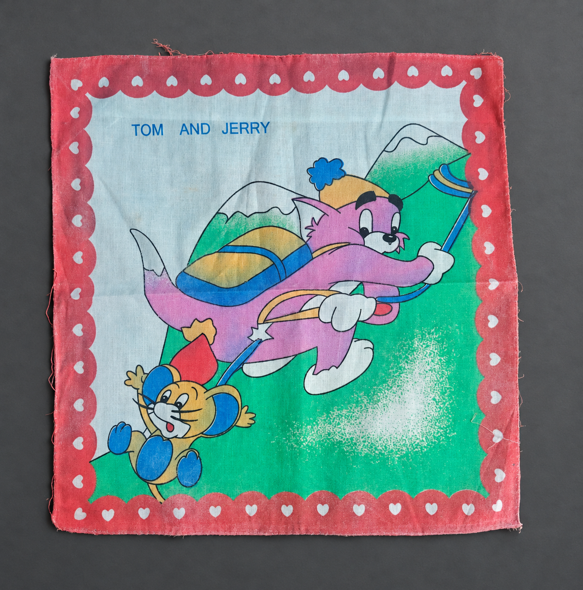 Vintage Tom and Jerry Printed Handkerchief Set of Six