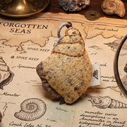 Handcrafted Linen Sand-Tone Sea Snail Bag Charm – handmade linen animal bag charm by Brusion