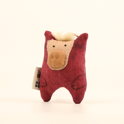Handcrafted Linen Crimson Horse Bag Charm – handmade linen animal bag charm by Brusion