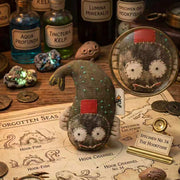 Handcrafted Linen Night-Eyed Pufferfish Bag Charm – handmade linen animal bag charm by Brusion