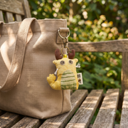 Handcrafted Linen Golden-Horn Dragon Bag Charm – handmade linen animal bag charm by Brusion