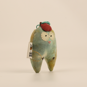 Handcrafted Linen Mint Chick Bag Charm – handmade linen animal bag charm by Brusion