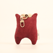 Handcrafted Linen Crimson Horse Bag Charm – handmade linen animal bag charm by Brusion