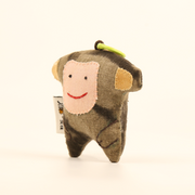 Handcrafted Linen Little Hat Monkey Bag Charm – handmade linen animal bag charm by Brusion
