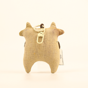 Handcrafted Linen Brown-Spotted Calf Bag Charm – handmade linen animal bag charm by Brusion