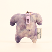 Handcrafted Linen Lilac Floppy-Ear Dog Bag Charm – handmade linen animal bag charm by Brusion