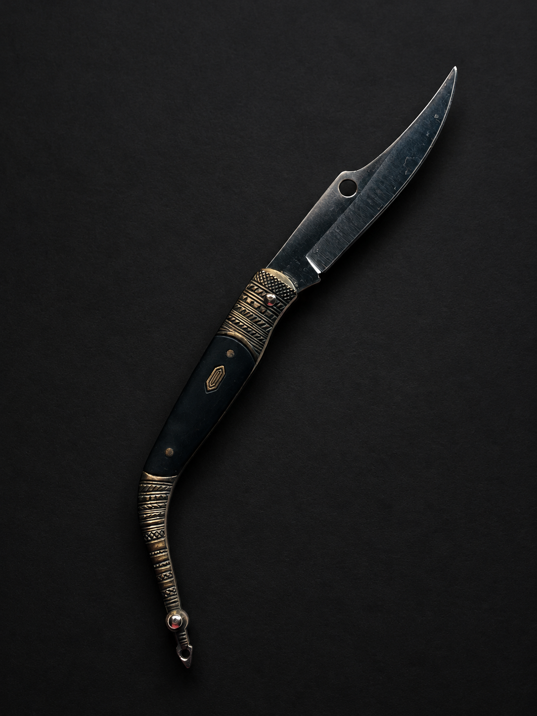 JOKER-Attributed Curved-Handle Folding Knife — view 3
