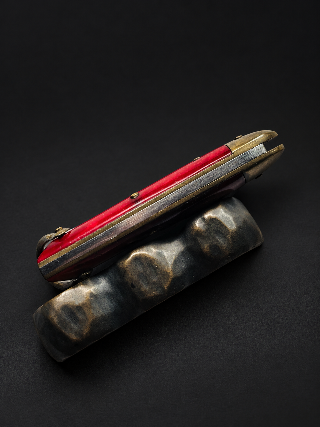 Red Pearloid Fish-Form Folding Knife — view 4