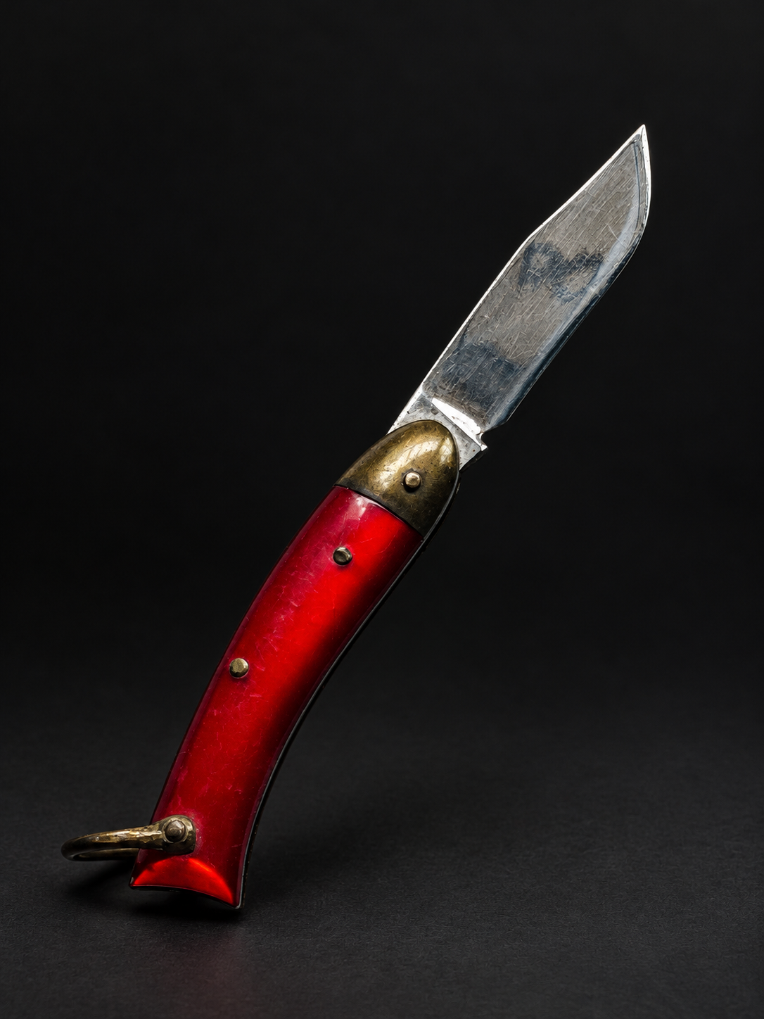 Red Pearloid Fish-Form Folding Knife — view 5