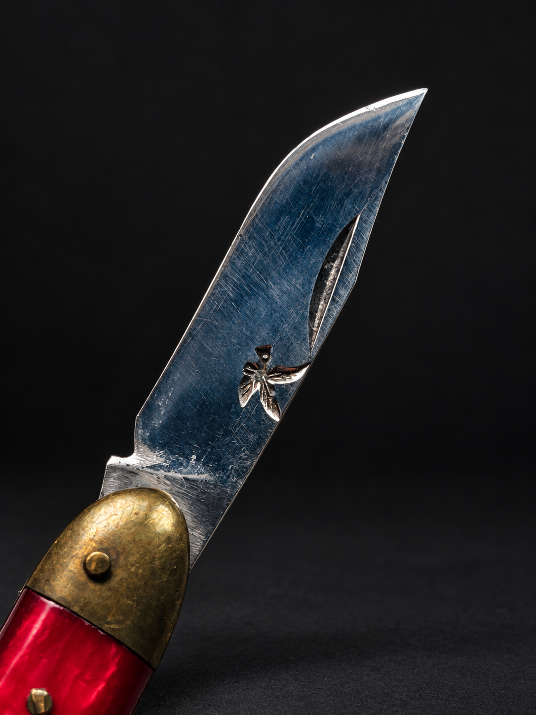 Red Pearloid Fish-Form Folding Knife — view 7