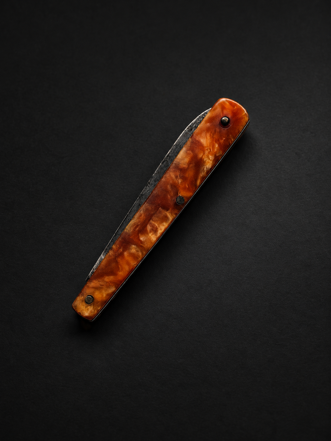 Amber-Marbled Folding Penknife