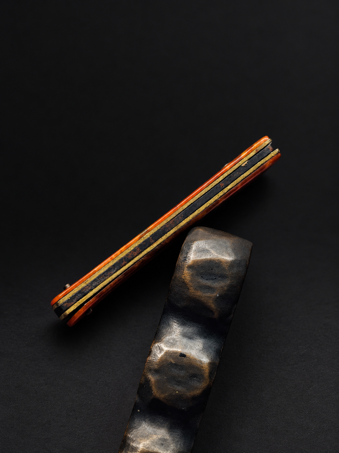 Amber-Marbled Folding Penknife — view 4