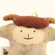 Handcrafted Linen Little Hat Monkey Bag Charm – handmade linen animal bag charm by Brusion