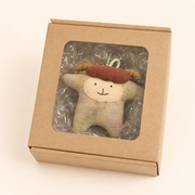 Handcrafted Linen Little Hat Monkey Bag Charm – handmade linen animal bag charm by Brusion