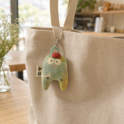 Handcrafted Linen Mint Chick Bag Charm – handmade linen animal bag charm by Brusion