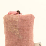 Handcrafted Linen Pink-Tail Striped Snake Bag Charm – handmade linen animal bag charm by Brusion