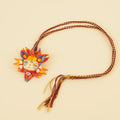 Sun Spirit Pendant — Red Weave Braided Chain