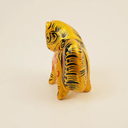 Golden Clay Horse Collection – close-up of linen, patchwork, and textile texture