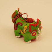 Hand-Sewn Linen Jade Tiger Mini Guardian – handmade textile gift, main product view