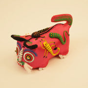 Guardian Tiger - Blush | Hand-Embroidered Protector – handmade textile gift, main product view