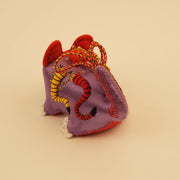 Mini Guardian Tiger - Amethyst | Hand-Sewn Folk Art – handmade product detail view 6