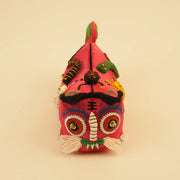 Guardian Tiger - Blush | Hand-Embroidered Protector – back view and handcrafted finishing details