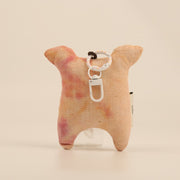 Handcrafted Linen Blush Pig Bag Charm – handmade linen animal bag charm by Brusion