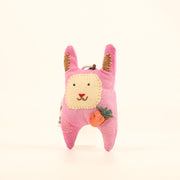 Handcrafted Linen Carrot Rabbit Bag Charm – handmade linen animal bag charm by Brusion
