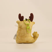 Handcrafted Linen Golden-Horn Dragon Bag Charm – handmade linen animal bag charm by Brusion