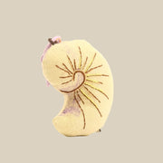 Handcrafted Linen Ivory Nautilus Shell Bag Charm – handmade linen animal bag charm by Brusion