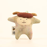 Handcrafted Linen Ivory Sheep Bag Charm – handmade linen animal bag charm by Brusion