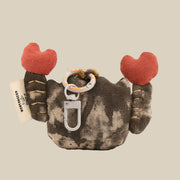 Handcrafted Linen Little Red-Claw Crab Bag Charm – handmade linen animal bag charm by Brusion