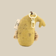 Handcrafted Linen Night-Eyed Pufferfish Bag Charm – handmade linen animal bag charm by Brusion