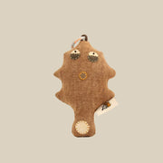 Handcrafted Linen Spiked-Seed Seahorse Bag Charm – handmade linen animal bag charm by Brusion