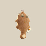 Handcrafted Linen Spiked-Seed Seahorse Bag Charm – handmade linen animal bag charm by Brusion