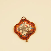 신화 속 새 가방 참 - 붉은 불꽃 – handmade textile gift, main product view