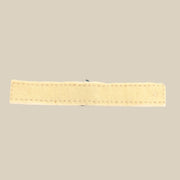 Natural Linen Daisy Fabric Wristband – handmade patchwork fabric bracelet by Brusion