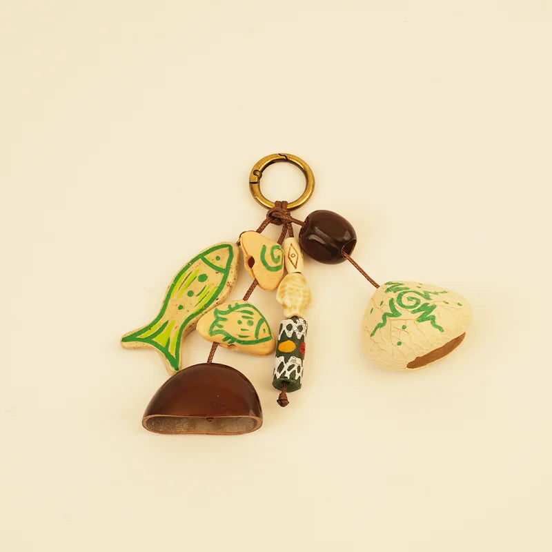 Nut Shell Wind Chime Collection - Moss Spirit
