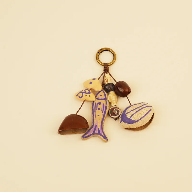 Nut Shell Wind Chime Collection - Violet Mist