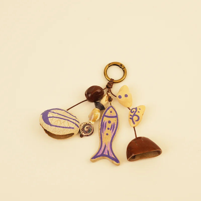 Nut Shell Wind Chime Collection - Violet Mist