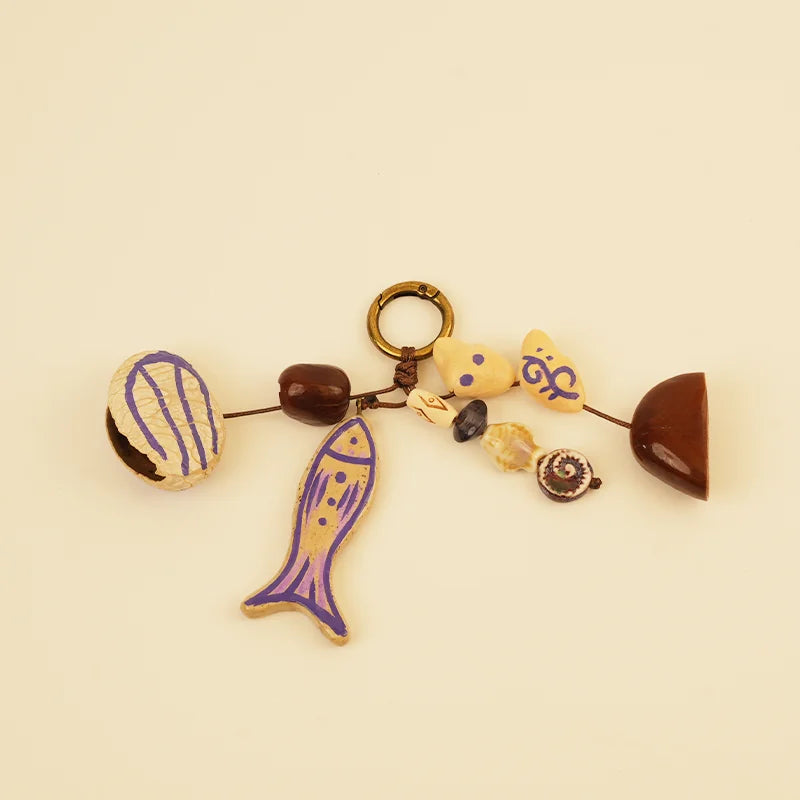 Nut Shell Wind Chime Collection - Violet Mist