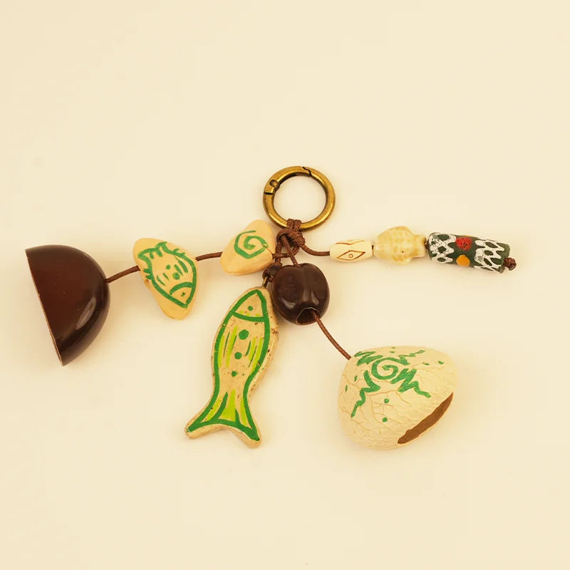 Nut Shell Wind Chime Collection - Moss Spirit