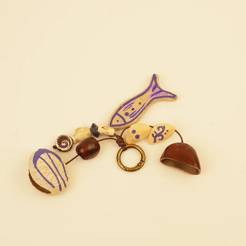 Nut Shell Wind Chime Collection - Violet Mist