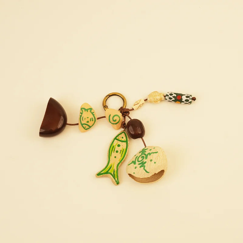 Nut Shell Wind Chime Collection - Moss Spirit